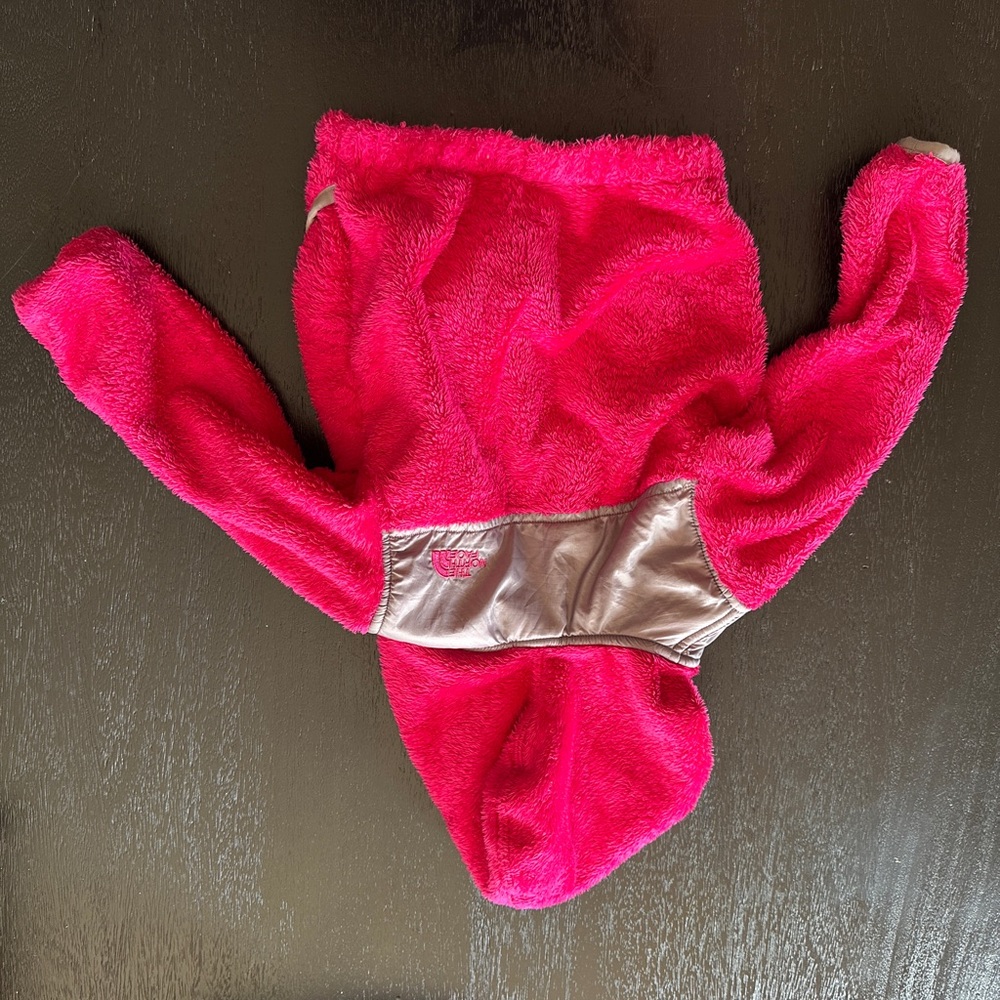 The North Face Bright Pink Fleece Jacket with Gray Accents - Picture 2 of 5